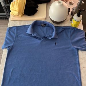 Collared polo shirt.